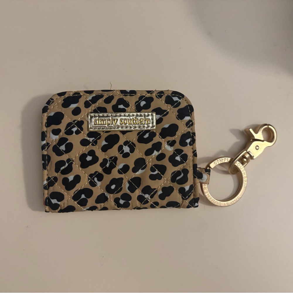 Simply Southern Gold and Leopard Keychain Wallet